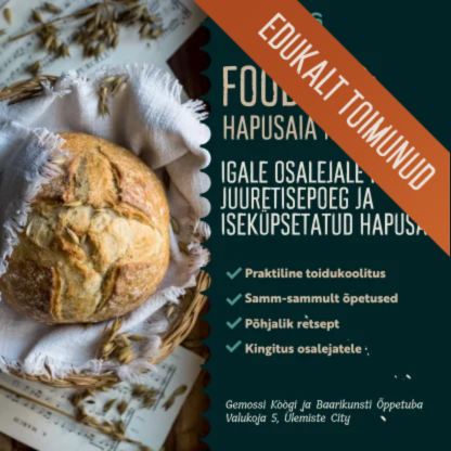 FOOD LAB: Hapusaia nipid 8.01.2026 ja 15.01.2026